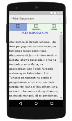 Hata Haporseaon android App screenshot 1